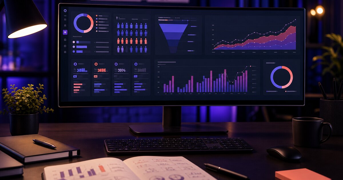 Ilustrație pe tema marketingului digital și publicității online